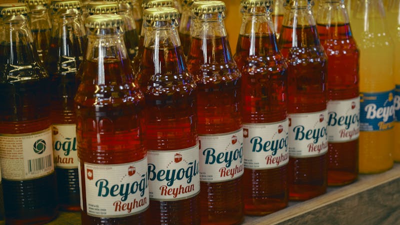 Italian soda with fruit flavors and cream